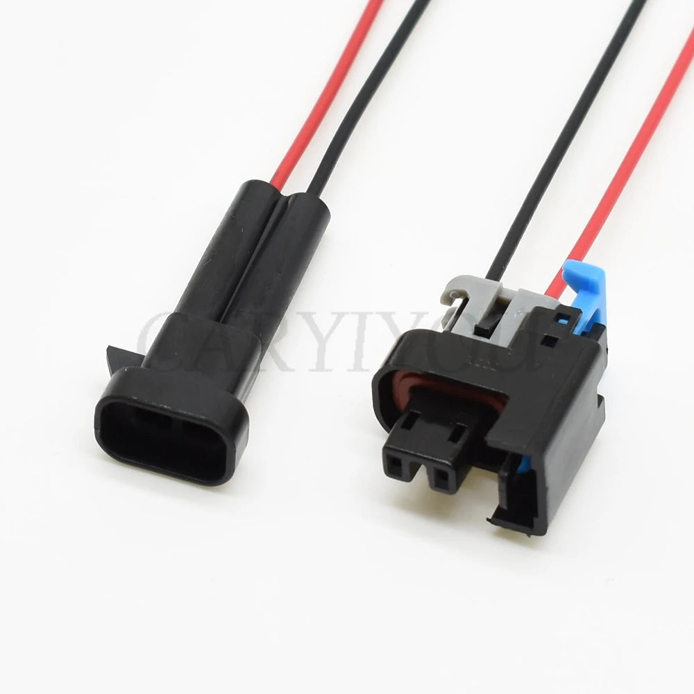 Durable plastic housing of Wuling Excelle Sail fuel injector connector plug designed for secure vehicle installation