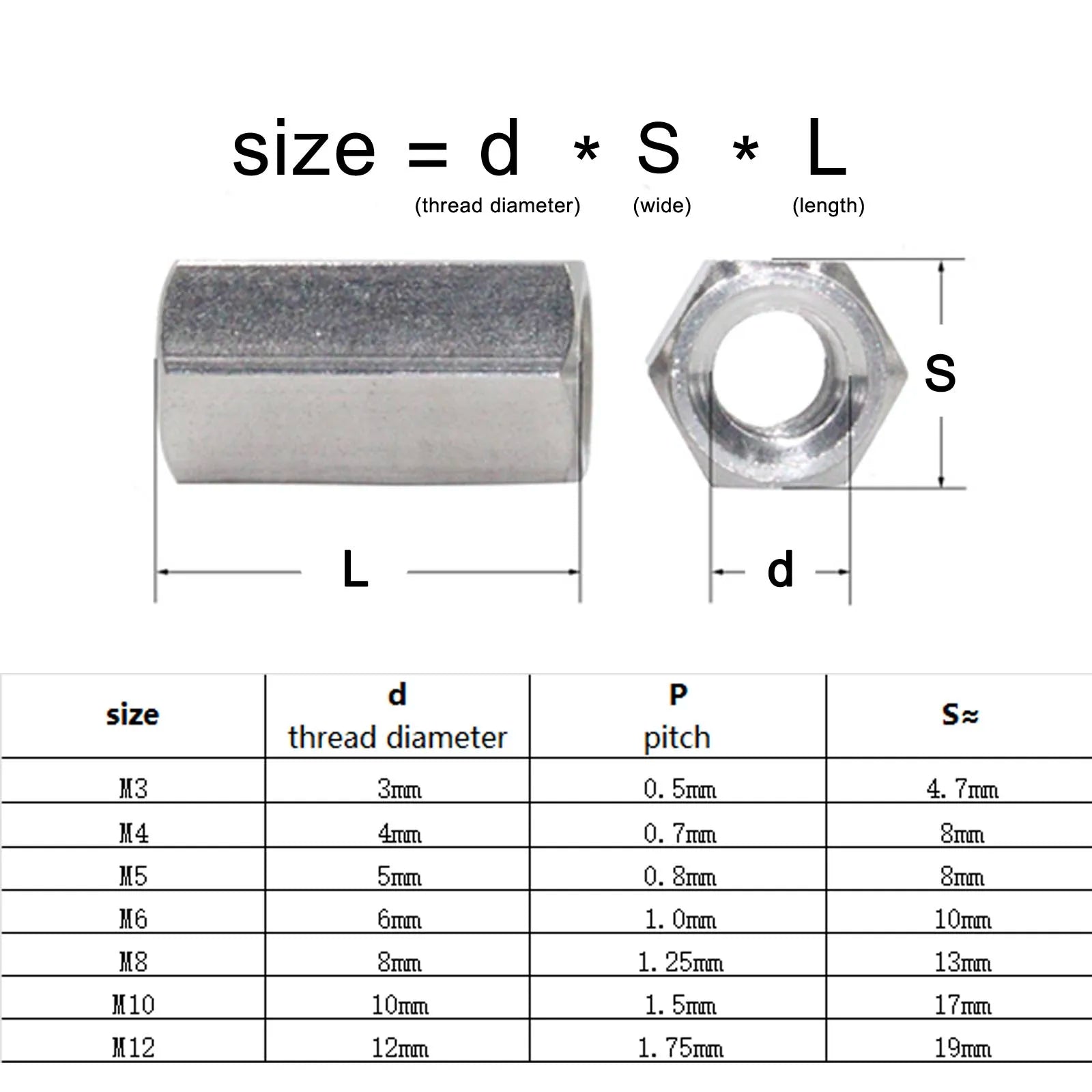 extended_hex_rod_connector_stainless_nut