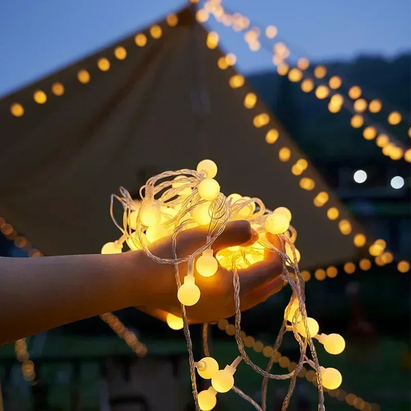 Fairy lights garland LED string with ball design, 3M/22M, for outdoor garden and wedding decoration
