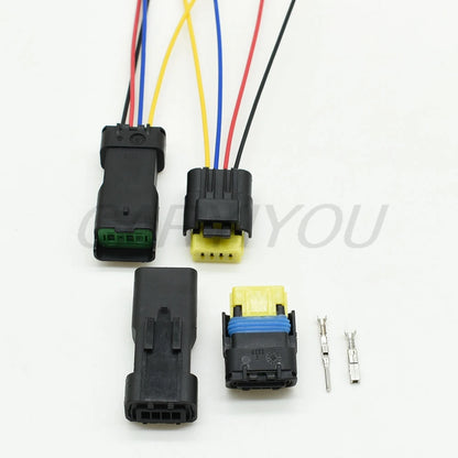 Demonstration of connecting FCI 4 Pin Waterproof Female Male Electric Plug 211PL042S0049 211PC042S8021