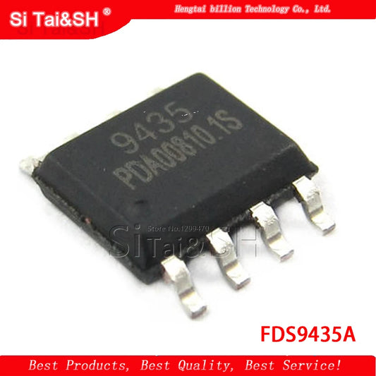 FDS9435A, SI9435, APM9435 MOSFET chip in SOP-8 package, ideal for power management, switching circuits, and DIY electronics projects