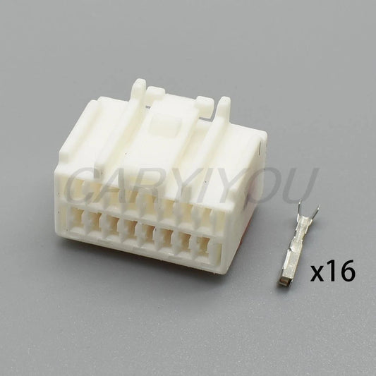 Female 8 pin automotive unsealed connector white 6098-1624