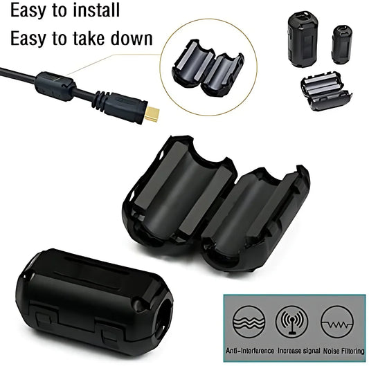 Snap ferrite filter for cable with inner diameter 3.5mm EMC degaussing