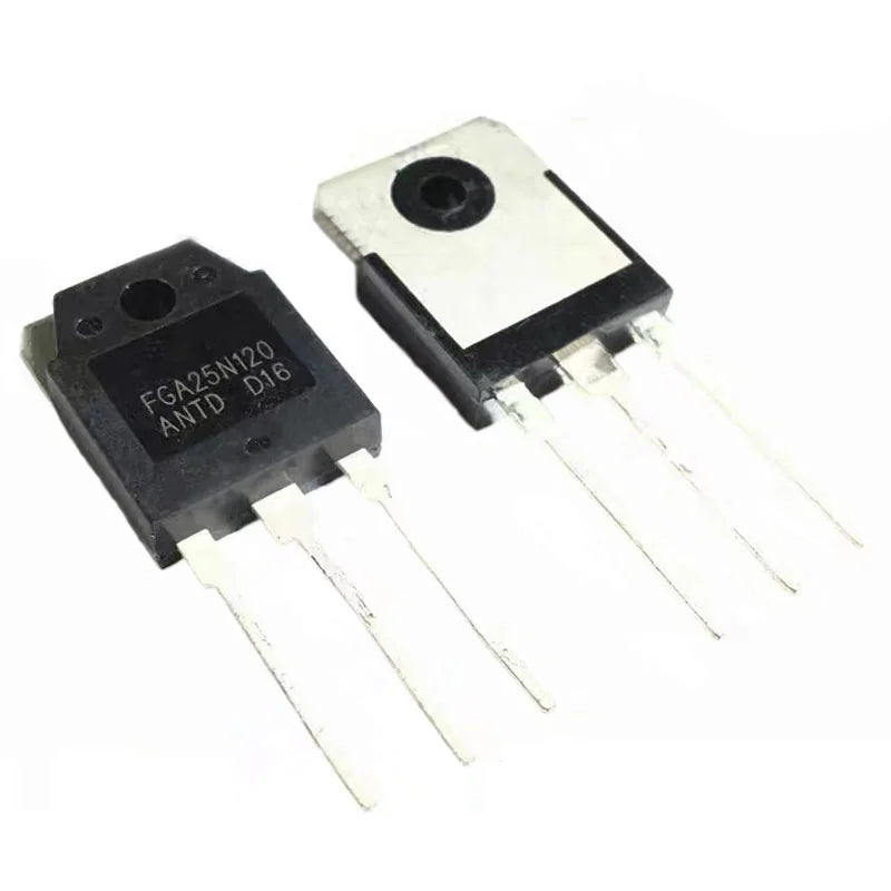 FGA25N120 IGBT power transistor in TO-3P package, suitable for induction cookers, electronics circuits, and DIY projects