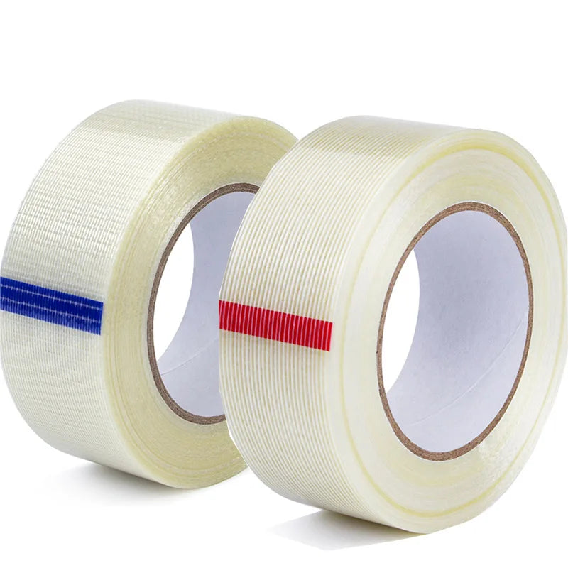 striped mesh fiber packaging tape for industrial packaging applications