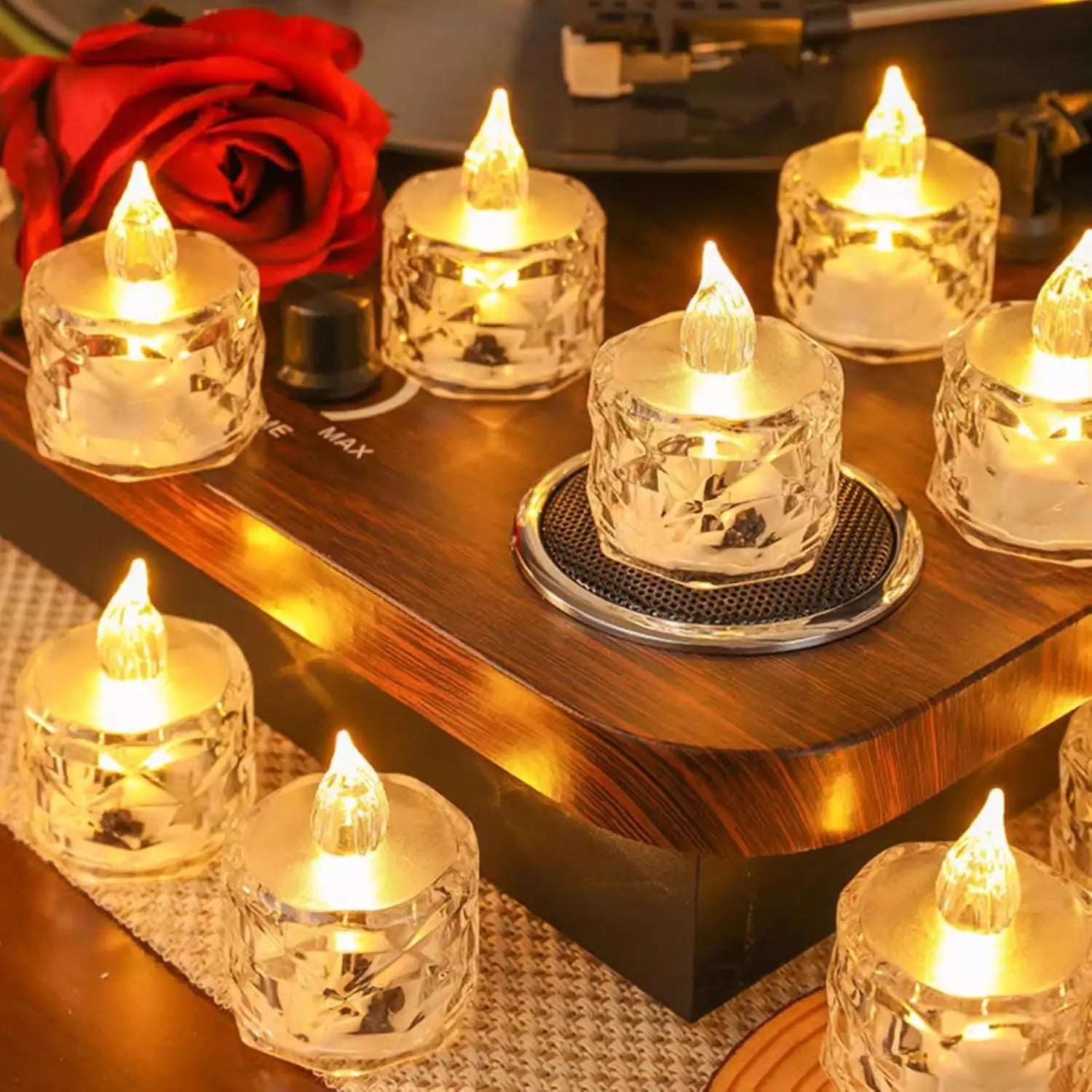 Flameless LED candle light warm white tea lamp