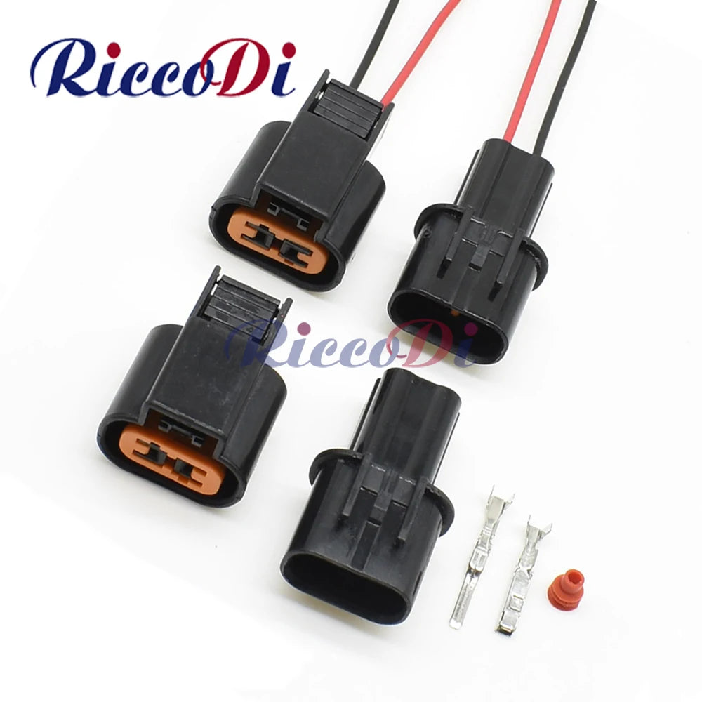 2 Pin fog lamp sensor automotive connector with female and male terminals compatible with PB621-02020 / PB625-02027 for Mitsubishi
