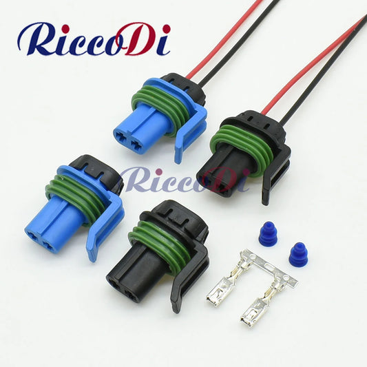 Automotive fog light wire harness 2 pin plug connector overview for GM and Chevrolet vehicles