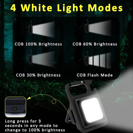 LED flashlight with folding bracket design