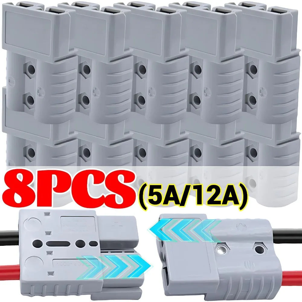 Forklift battery charging plug and DC energy link cable connector