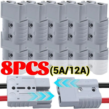 Forklift battery charging plug and DC energy link cable connector