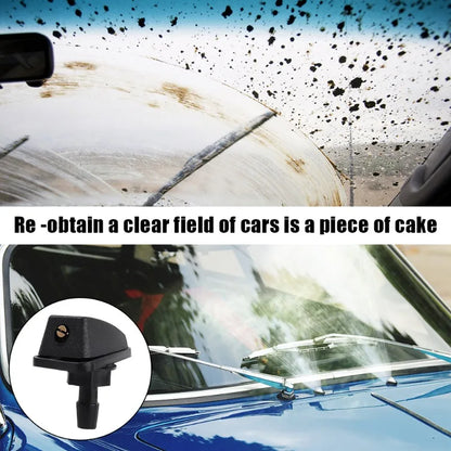 Front wiper arm water spraying nozzle head
