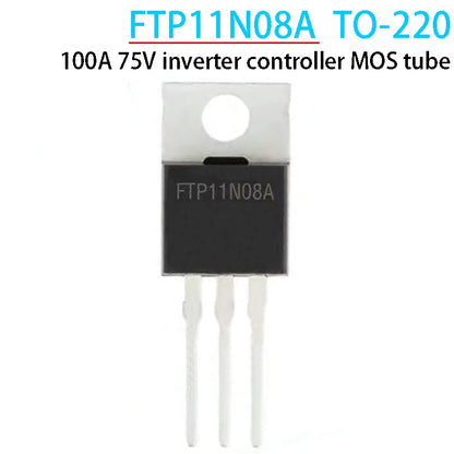 FTP11N08A N-channel MOSFET TO-220 75V 100A transistor used for inverter, power supply, and motor control applications