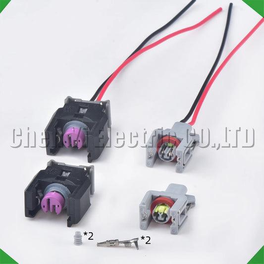 2 pin fuel injector connector plug 13816706