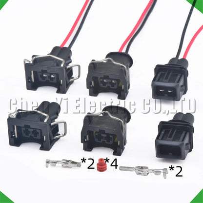 2 pin automotive fuel injector connector plug