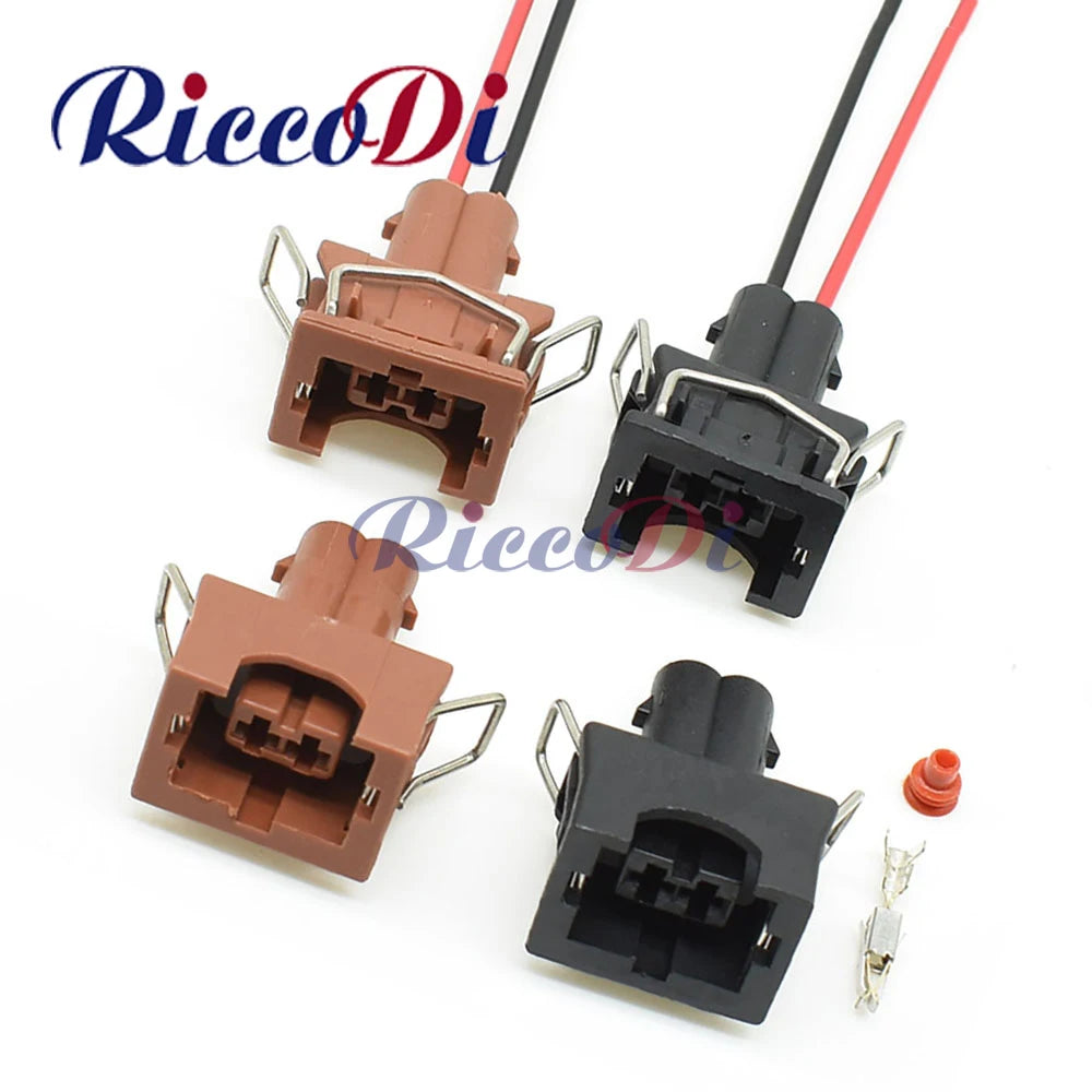 2 pin female automotive fuel injector wiring connector EV1 nozzle with waterproof socket for secure engine connections