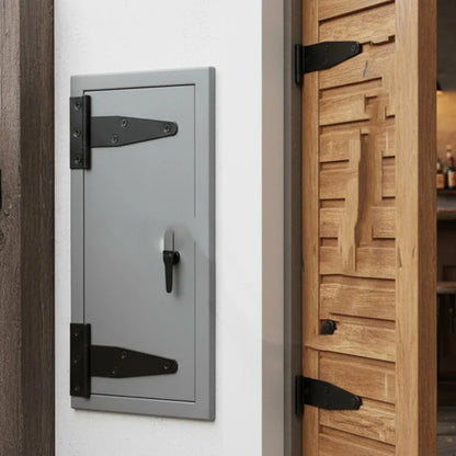 Iron hinge for home and store furniture hardware, T shape triangle design