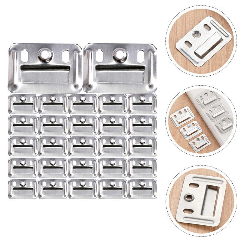 Fastener clip for furniture and wall panel assembly