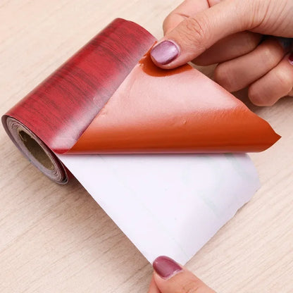 Wood grain repair tape for furniture and wooden door refurbishment