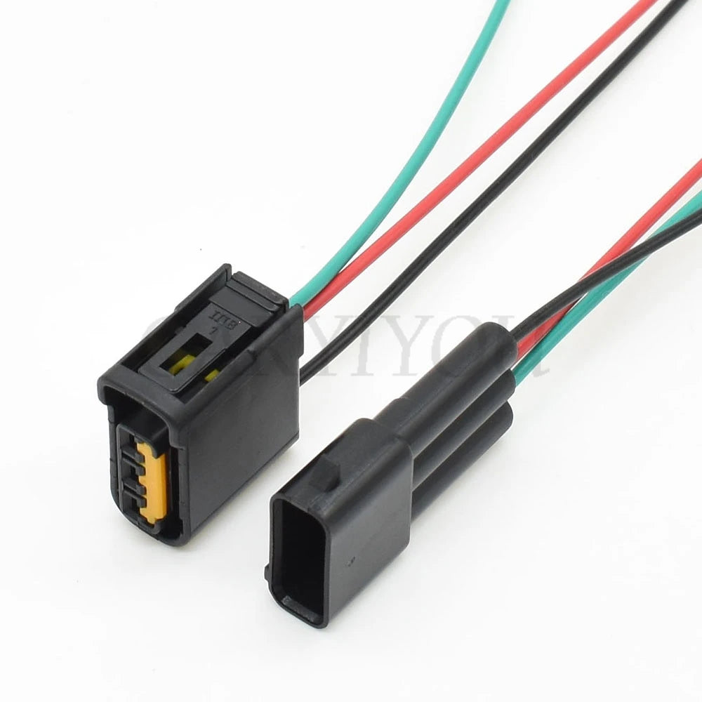 Locking mechanism of 3-Pin Furukawa ignition coil connector FW-C-D3F-B ensures stable and waterproof connection in Subaru wiring
