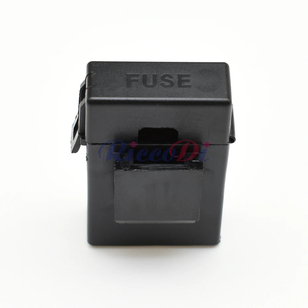 angled view of medium car fuse holder showing easy installation in automotive frontal electrical system