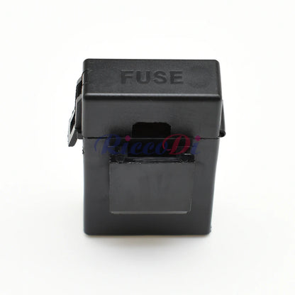 angled view of medium car fuse holder showing easy installation in automotive frontal electrical system