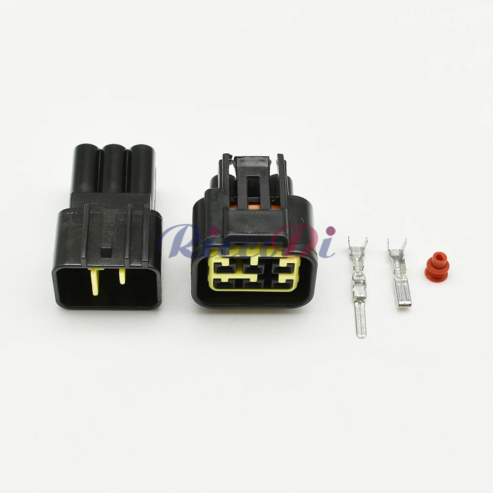 FW-C-6M-B 6 pin waterproof electrical connector wiring socket for car door glass lifter