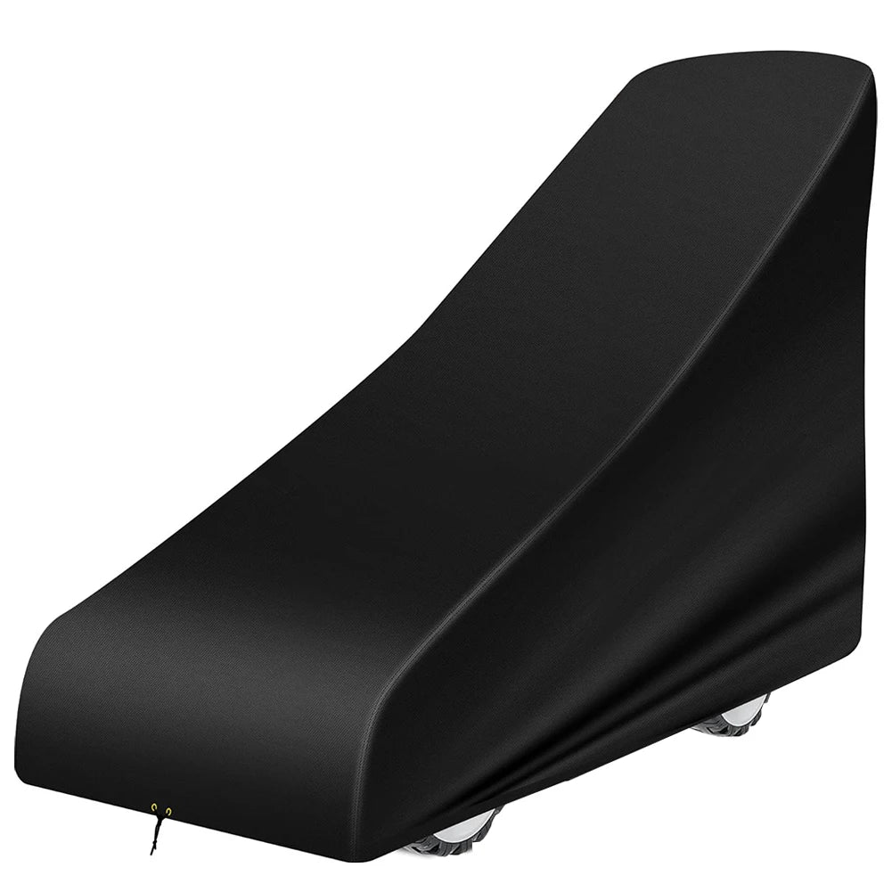 Garden equipment covered with waterproof protective cover, keeping tools safe and dry