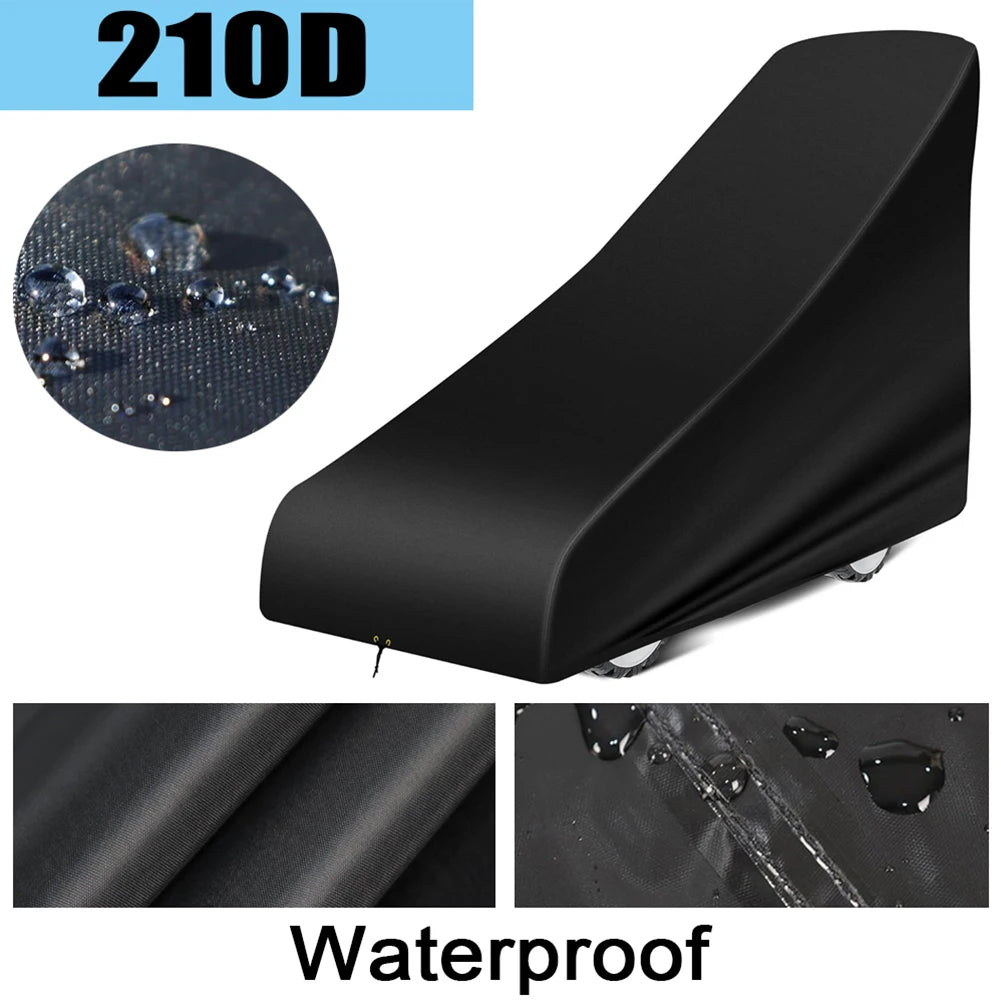 Waterproof garden equipment cover for compact storage and weather protection