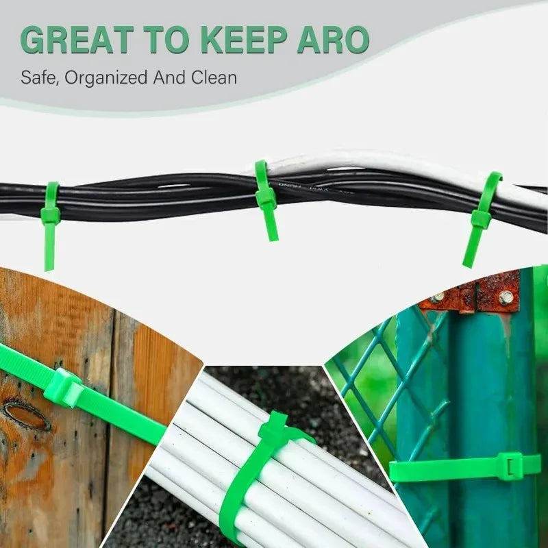 Cable ties for garden plant fastening and bundling