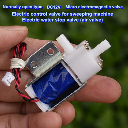 Mini electric solenoid valve for air and water, DC 12V 18V 24V, suitable for garden watering and DIY sweeper projects