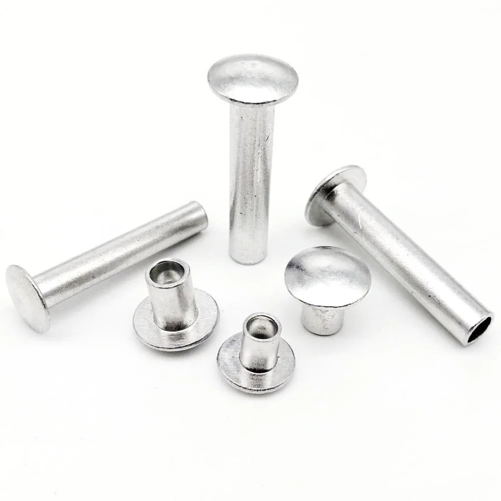 GB873 Aluminum Round Flat Truss Head Semi-Hollow Shank Rivet Diameter ...