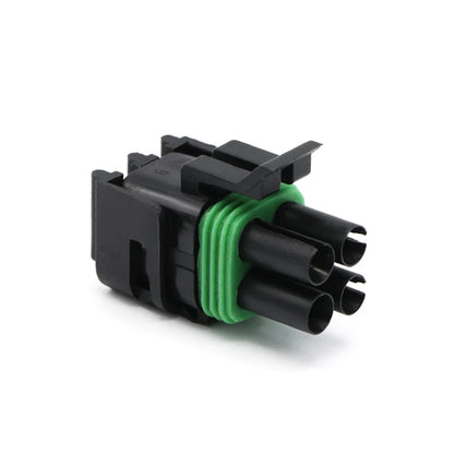 2.5 Series automotive waterproof connector, male and female plugs, Haltech MAP TPS wire connector for GM vehicles, close-up view
