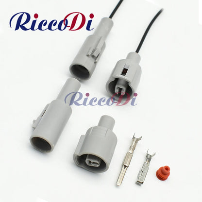 1 Pin grey automotive wiring harness connector male and female waterproof sensor plug compatible with DJ7011Y-2.2-11 / 21 for Honda
