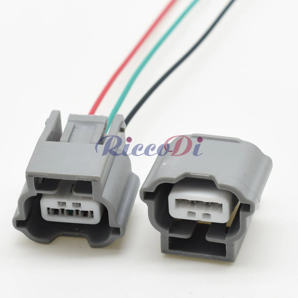 Waterproof sealed detail of 3 Pin Grey Automotive Lamp Connector 7287-0178-40 70178