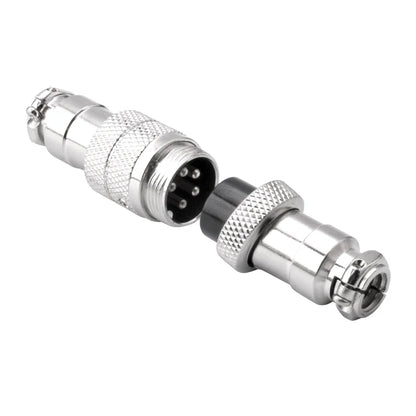 GX12 aviation connector installed in industrial applications, circular waterproof male and female docking plug and socket