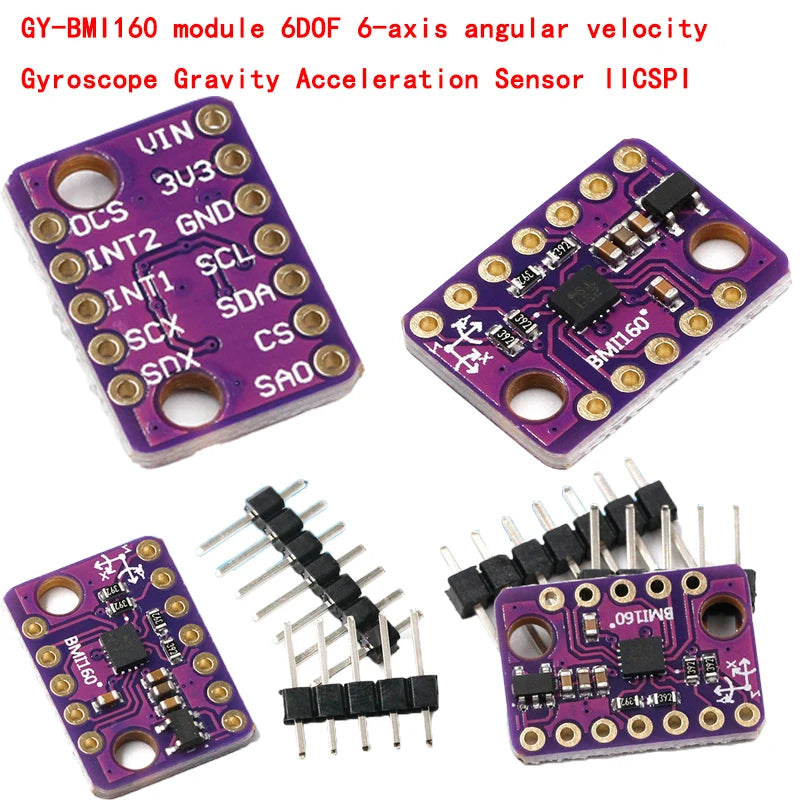 GY-BMI160 6DOF 6-axis gyroscope and accelerometer sensor module with I2C/SPI interface for motion detection and electronics projects