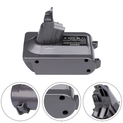 Battery adapter compatible with multiple handheld vacuum models including V6, V8, DC58, DC59, DC62, SV03, SV05, SV06