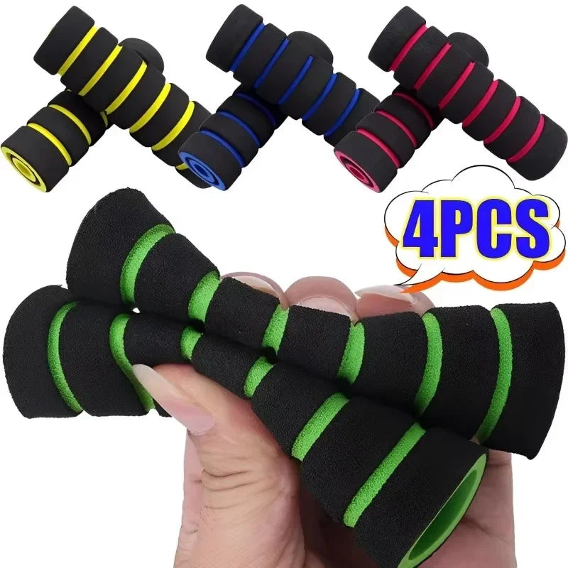 Universal foam handlebar grip cover installation for motorcycle and e-bike