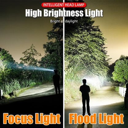 Hands-free LED headlight for work and outdoor use