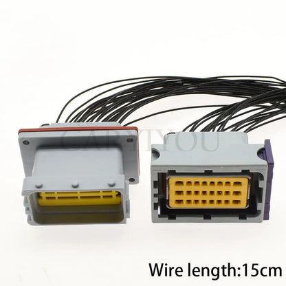 HCCPHPE24BKA90F 24 pin male ECU plug for oil to gas computer board waterproof connector