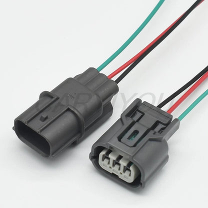 3 pin automotive headlamp wiring harness connector plug used in vehicle light systems