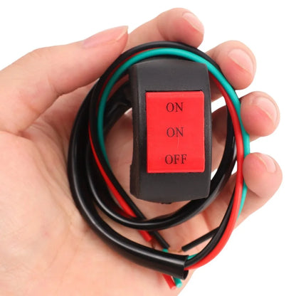 LED headlight switch installation on motorcycle handlebar