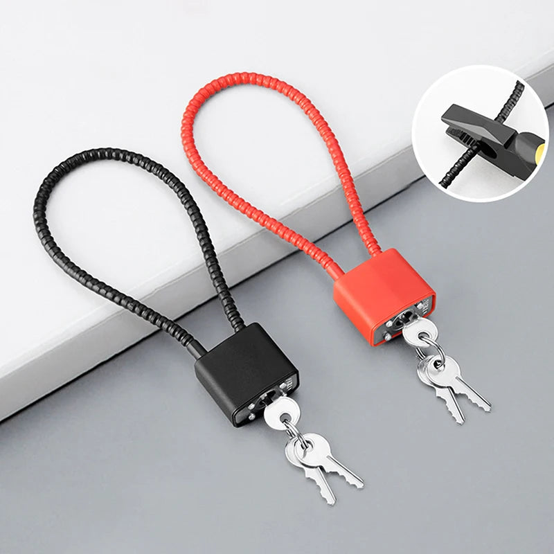 Steel padlock for helmet and outdoor equipment security
