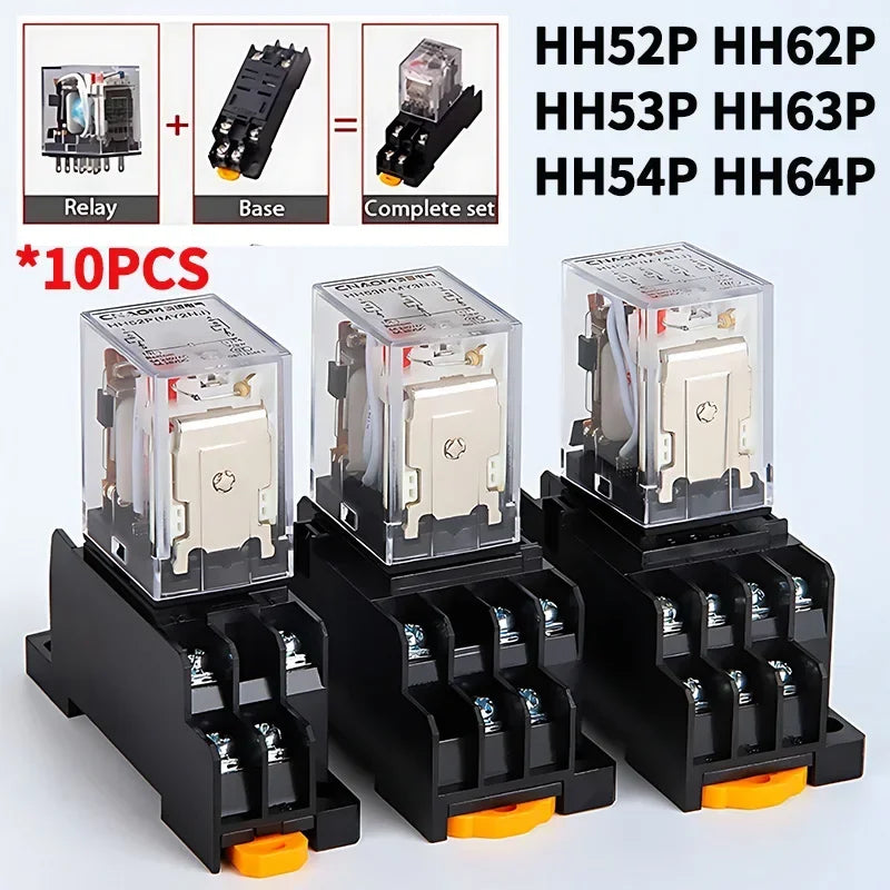 HH52P HH53P HH54P HH62P HH63P HH64P miniature control relays bulk pack, AC12V, DC24V, AC220V small intermediate power relay module