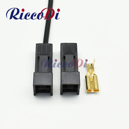 High current automotive harness socket connector with black housing for vehicle electrical systems