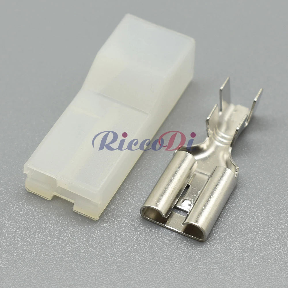 High current automotive female connector 9.5mm DJ7011-9.5-21 installed in vehicle wiring harness for secure and efficient electrical connections