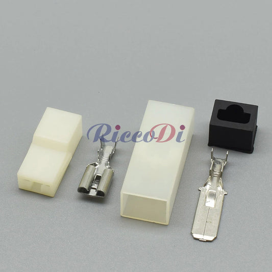 Automotive male and female connector showing precise pin and terminal detail for stable high current wiring
