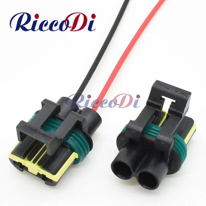 High durability 2 pin waterproof automotive connector 444230-1 for stable electrical performance