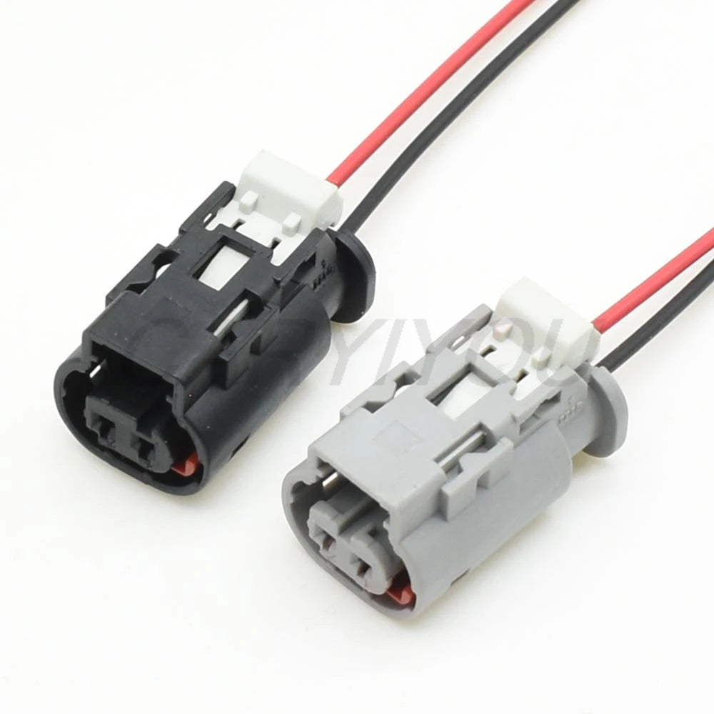 High durability 2 pin automotive connector housing for wiring harness and vehicle electrical systems